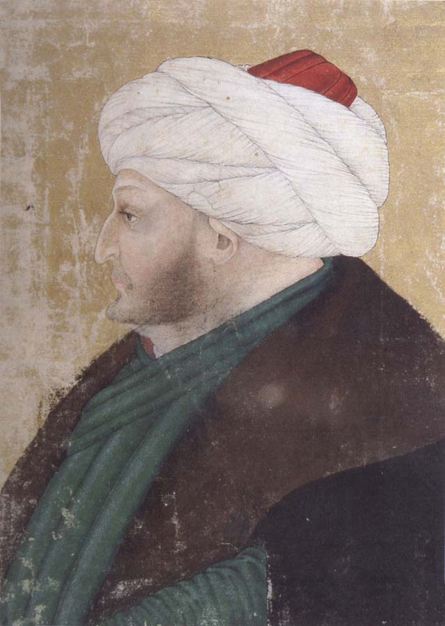 Portrait of the Ottoman sultan Mehmed the Conqueror